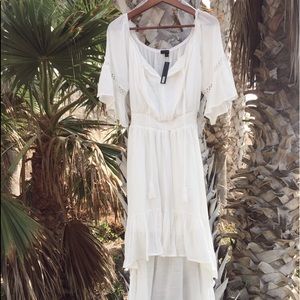 White Bohemia high low dress